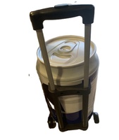 Glacière en plastique HS 5 gallons, glacière en plastique en forme de canette de bière ou de vin, seau à glace avec poignée et roues, glacière pour Ou