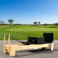 MJD M101A Reformer de Pilates en Bois de Chêne Massif - Machine d'Entraînement Professionnelle Sûre et Durable pour la Santé, Garantie 3 Ans pour le Pilates Adulte