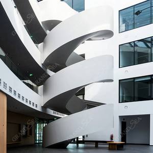 Escalera <span class=keywords><strong>de</strong></span> Caracol Proyecto <span class=keywords><strong>de</strong></span> casa interior Escalera popular con escalera <span class=keywords><strong>de</strong></span> escalón <span class=keywords><strong>de</strong></span> mármol con barandilla <span class=keywords><strong>de</strong></span> flores dobladas <span class=keywords><strong>de</strong></span> hierro forjado - Product Image 4