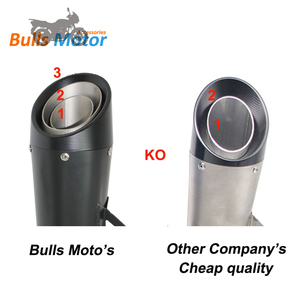 Slip-on silenciador de escape universal de escape de la motocicleta de acero inoxidable moto para CBR650/NINJA650 motor - Product Image 5