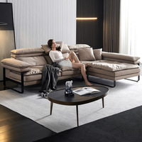 Canapé en tissu et cuir blanc, sofa de luxe style nordique, italien, moderne, avec motif artistique, 1 pièce, fauteuil de salon