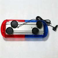 Lámpara de advertencia estroboscópica LED BIAOCHI portátil con base magnética de 21 pulgadas y 40W, barra de luces de emergencia para techo de vehículo, de aluminio, 12V 24V