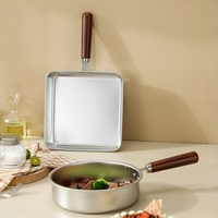 Ensemble de casseroles à fond plat en acier inoxydable 304, rondes et carrées, pour cuisinière à gaz et à induction
