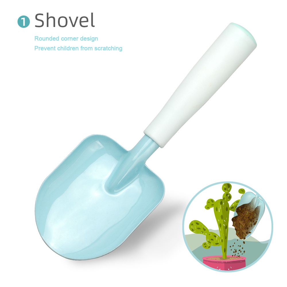 YORFULL Kit Jardinage Enfant 4 Pièces – Pelle, Râteau à Feuilles, Râteau, Houe – Bois De Pin – Longueur 68-71 Cm – Dès 3 Ans