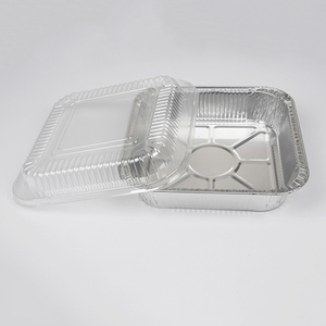 Le récipient jetable de papier d'aluminium d'emballage de nourriture de RE3G effectuent le plateau de cuisson carré - Product Image 6