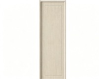 Porte intérieure battante moderne en MDF stratifié PVC, insonorisée, sans peinture, gaufrée, pour chambre à coucher, avec panneau mural et plinthe assortis