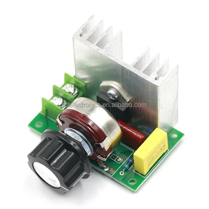 Variateur De Lumiere Régulateur De Tension 6000W AC 220V - Contrôle Vitesse Moteur, Lumière, Température - Pour Fil Chauffant Regulateur De Tension Variateur Led 220v