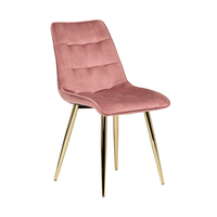 Chaise de salle à manger moderne en velours vert avec structure en fer, vente en gros par le fabricant Raymonds, pour usage domestique et en restaurant