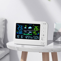 Stations météo sans fil avec thermomètre intérieur/extérieur, capteur de température et d'humidité intérieure/extérieure avec rétroéclairage
