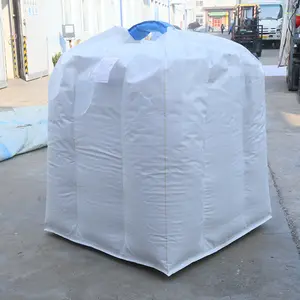 Polypropylene Fibc PP Big Bag Grs Certified Factory 2000kg 1 Handle Baffle Square Bag PP Woven Jumbo Bag