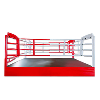 Ring de lutte Haichi en promotion, ring de boxe 4x4, ring de boxe 7mX7m avec escaliers pour entraînement MMA, coussinets d'angle, cordes, couverture