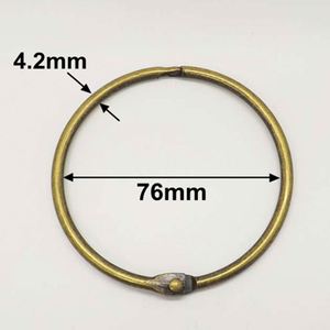 YIWANG 3 Inch Bronze Book Binder <b>Rings</b> Loose Leaf Book <b>Rings</b> for Notebook Book Booklet - Product Image 3