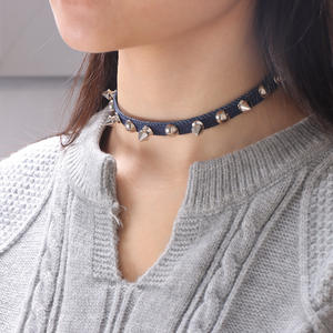 Collar Gargantilla Gótico Punk de Metal con Púas para Mujer, Accesorio de Moda para Fiesta, Aleación de Zinc, Tachuelas Negras, Estilo Vaquero - Product Image 2