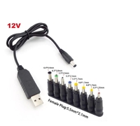 Chargeur élévateur de tension basse tension en gros 5,5x2,1 mm DC 5V vers 12V avec câble USB pour routeur Wifi, modem, ventilateur, bande LED, néon