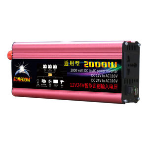 อินเวอร์เตอร์แปลงไฟ 12V 24V DC เป็น 110V 220V กำลังไฟ 2000 วัตต์ พร้อมไฟ LED แสดงสถานะ - Product Image 3