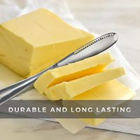 Couteau à beurre multifonctionnel en acier inoxydable avec trous, pour couper, émietter et étaler le fromage