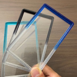 Protection antichoc pour slabs de cartes PSA, protecteur de carte en TPU dégradé, plaque arrière en acrylique transparent, 41 couleurs - Product Image 3