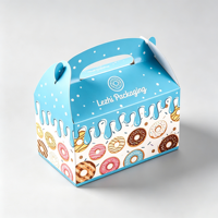 Boîtes d'emballage en papier pour cadeaux, bonbons, donuts et macarons avec poignée