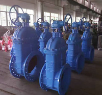 Vanne à opercule à siège souple DIN3352 GGG50 à commande manuelle avec volant, corps en fonte ductile pour l'eau, usine OEM Chine DN350-DN800