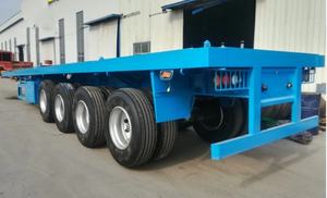 שלדת מיכל 40 רגל משומשת מיטה שטוחה שטוחה תלת-סרן קרוון 3 סרנים חצי קדימון - Product Image 6