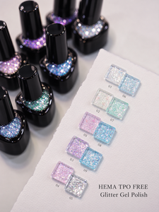 ซัพพลายเออร์ยาทาเล็บเจลกลิตเตอร์ ชุด 10 สี ยาทาเล็บวิบวับ โฮโลแกรม หลายสี ประกายวิบวับ ลอกออกได้ด้วยน้ำยาล้างเล็บ ใช้กับยูวีและแอลอีดี - Product Image 5