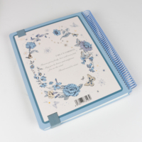 Carnets à spirale A4 avec couverture rigide résistante aux rayures, motif papillon bleu, pages intérieures de haute qualité, carnet de notes A4