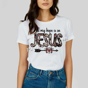 Transferencia DTF (Directo a Película) Lista para Planchar, Todas Mis Esperanzas Están en Jesús, Vinilo Personalizado de Jesús para Camisetas - Product Image 5