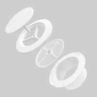 Diffuseur d'air frais en plastique ABS rond détachable pour système de ventilation HVAC, couverture de ventilation réglable pour intérieur