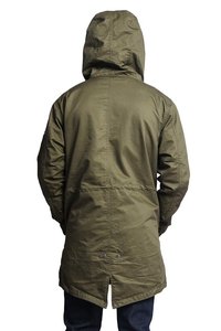 <strong>Custom</strong> USA Men's <strong>MA</strong>-1 Bomber Style Anorak Jacket Safari Coat Hooded Long Olive Medium 100% Cotton - Product Image 4