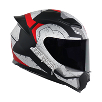 Casque de moto intégral ABS VF105 homologué DOT, casque de sécurité unisexe pour la conduite sportive avec visière noire pour adultes