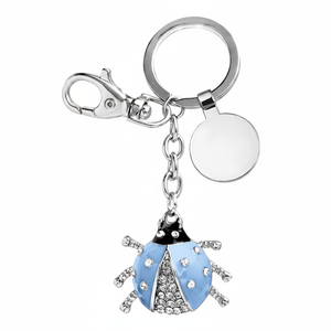 Portachiavi Coccinella Azzurra, Gemelli e Fermacravatta alla Moda (Senza Scatola) - Product Image 2