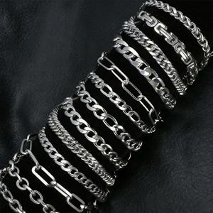 Pulsera de Cadena Cubana para Hombre, Joyería Personalizada, Estilo Hip Hop, Plata de Ley 925 - Product Image 1
