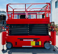 Plateforme élévatrice à ciseaux électrique robuste, automotrice, pour travaux de construction