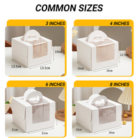 Caja para Pastel de Marca Privada con Ventana Transparente, Logotipo Personalizado, Empaque para Panadería, Caja de Papel para Repostería de Alta Calidad para Entrega de Alimentos