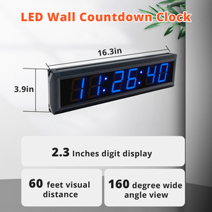 Yizhi นาฬิกา GI6T-2.3B ดิจิตอลอเนกประสงค์, 2.3นิ้ว6หลัก6ตัวจับเวลานับถอยหลัง LED นาฬิกาติดผนังอิเล็กทรอนิกส์พร้อมรีโมทคอนโทรล - Product Image 2