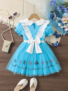 Disfraz de Princesa Alicia en el País de las Maravillas para Niñas Pequeñas con Delantal, Traje para Fiesta de Cumpleaños o Halloween - Product Image 4