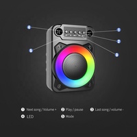 ODM OEM-minialtavoz inalámbrico con Bluetooth, reproductor de música portátil de 3 pulgadas, rgb, Gama Completa