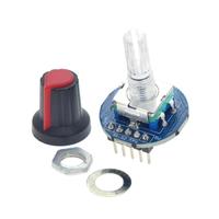 BSSY) 1 pièce Potentiomètre à codeur rotatif 5V Module de commande numérique audio rotatif rond avec bouton et capuchon