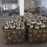 Sphère creuse en acier inoxydable et métal de taille assortie pour boules de décoration