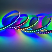 Bande de LED RVB adressable 5V 60 144LED WS2812B Lumière magique de pixel numérique pour la décoration de bureau Bande de LED de couleurs de rêve