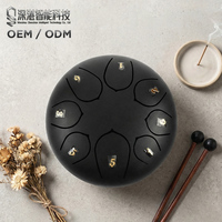Factory Price Percussion Instrument 6 Inch 8 Tone Handpan Hollow Drum Carbon Steel Tongue Drum