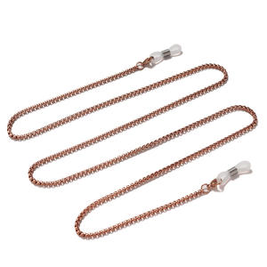 कॉलरबोन शैली वैक्यूम प्लेटेड स्टेनलेस स्टील आईग्लास चेन एंटी-टार्निश रेट्रो मास्क लैननार्ड हार ग्लास स्ट्रैप - Product Image 6