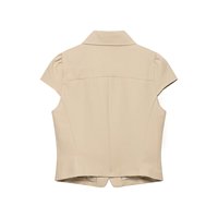Manteau trench court kaki croisé pour femme, modèle 2026, avec ceinture et col à revers, fabrication OEM/ODM par usine chinoise