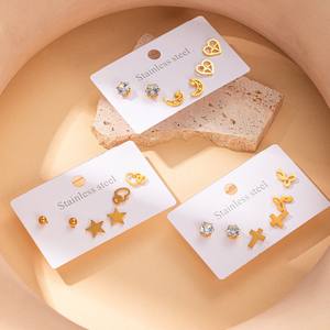 <span class=keywords><strong>Orecchini</strong></span> a Cerchio Sottili da Donna in Acciaio Inossidabile Impermeabile con Placcatura in Oro PVD 18K, Forme Multiple Personalizzabili, Non Allergici - Product Image 4