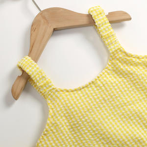 Vêtements d'été pour enfants 2022, ensemble fille, nouveau modèle, bretelles, épaules dénudées, manches bouffantes, ensemble deux pièces pour bébé fille, vêtements décontractés pour enfants - Product Image 3
