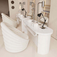 Table de Manucure de Luxe, Meuble de Salon de Manucure, Ensemble Table et Chaise en Marbre pour Salon de Manucure, Table de Manucure Professionnelle, Meuble de Salon - Meilleures Ventes