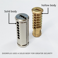 Doorpuls 60mm Sécurité Pouce Tourner Cylindre en Laiton Noyau de Serrure de Porte Clé à Ouverture Unique Profil Euro Mortaise Option Sans Clé Disponible