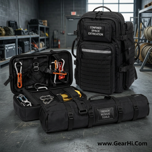 Sac de sauvetage technique résistant à l'eau pour outils d'extrication structurelle renforcés, matériel de stabilisation de véhicules et équipement de sauvetage - Product Image 3
