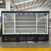 Commercial 2-8 ° Réfrigérateur vitrine à rideau d'air ouvert multi-étagères avec 360 °   Circulation d'air pour les supermarchés