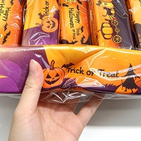 Jouet anti-stress en PU sur le thème d'Halloween, à presser, à rebond lent, en forme de sucette au beurre, emballage bonbon, forme de dessin animé original pour fête